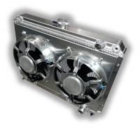 1964 – 1967 GTO Aluminum Radiator With Dual HPX Fans – HIGH Horsepower – Pontiac V8 Engines – 20″ Height