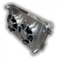 1967 -1969 Firebird Aluminum Radiator With Dual Fans And Aluminum Shroud