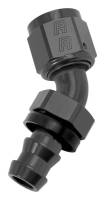 Russell Twist-Lok Hose End, -6, 45 Degree, Black RUS-624083