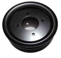 Ram Air Restorations - Pontiac 3-Groove Crankshaft Pulley for 1968-70 A/C Applications-Black Anodized - Image 2