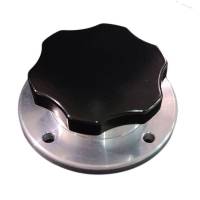 Butler CNC 1-5/8 in. Fill Cap with Aluminum Bolt-on Bung, Black Powder Coated
