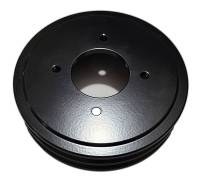 Ram Air Restorations - Pontiac 2-Groove 1968-70 Crank Pulley-Black Anodized - Image 2
