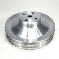 RAR Pontiac Pontiac 2 Groove Water Pump Pulley, 1969 1/2-1970 w/4.50" water pump, 8", Aluminum Finish, **NON A/C Applications** RAR-PLW2