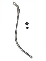 Pontiac Upper Dipstick Tube with Bracket for A/C, Stainless, 1970-79, AAU-N306DB
