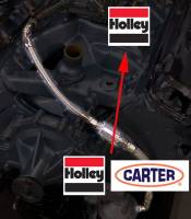 Butler Fuel Pump to Carb Inlet Kit, Carter/Holley Mechanical  to Holley, Black or Endura, Inlet BPI-1010FUEL