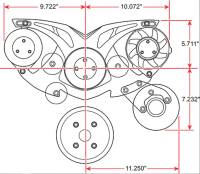 March Performance - March "Style Track" Alternator and Power Steering Only Serpentine All Inclusive System, Billet, Pontiac 326-455c.i. - 13145 Black (MAR-13145 - Image 2