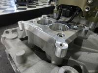 Billet FiTech to 66 Tri-Power Intake Adapter, Gaskets / Hardware Included, Aluminum, Set/3